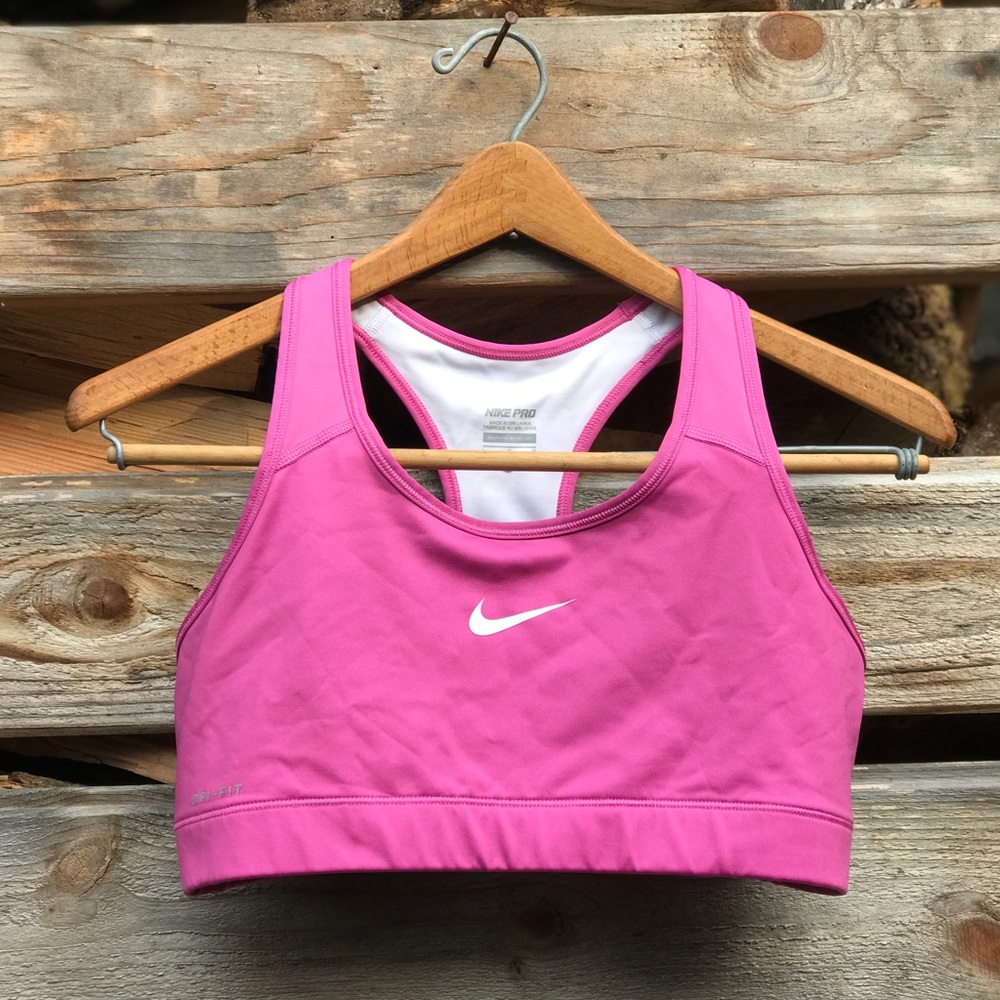 Nike Pro pink sports bra L high impact 💕🏋🏾‍♀️